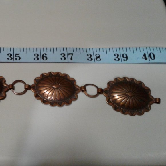 Vintage  Copper  CONCHO Belt  40 \'Long main image 5
